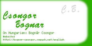 csongor bognar business card