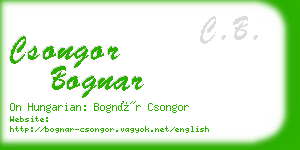 csongor bognar business card